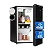 Klarstein Cool Kid - Getränkekühlschrank, Mini-Kühlschrank, Mini-Bar, 66 Liter Volumen, 109 kWh/Jahr, freistehend, 45 x 63 x 51 cm (BxHxT), 42db, grau/Edelstahl gebürstet